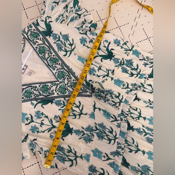 LEA Flutter sleeve floral v-neck maxi dress 3X - Picture 6 of 9